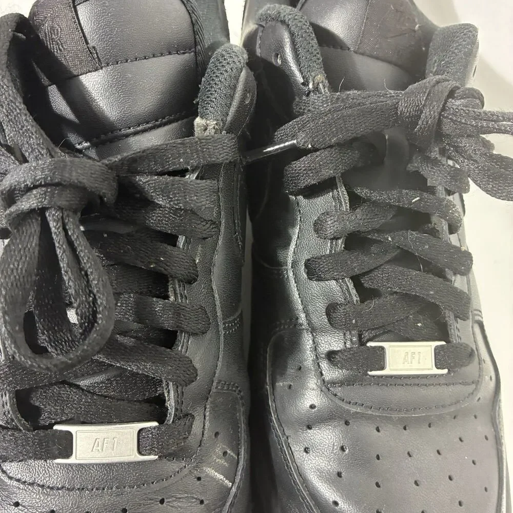 Nike Air Force 1 ’07 Triple Black Men’s Size 12 Leather Shoes CW2288-001